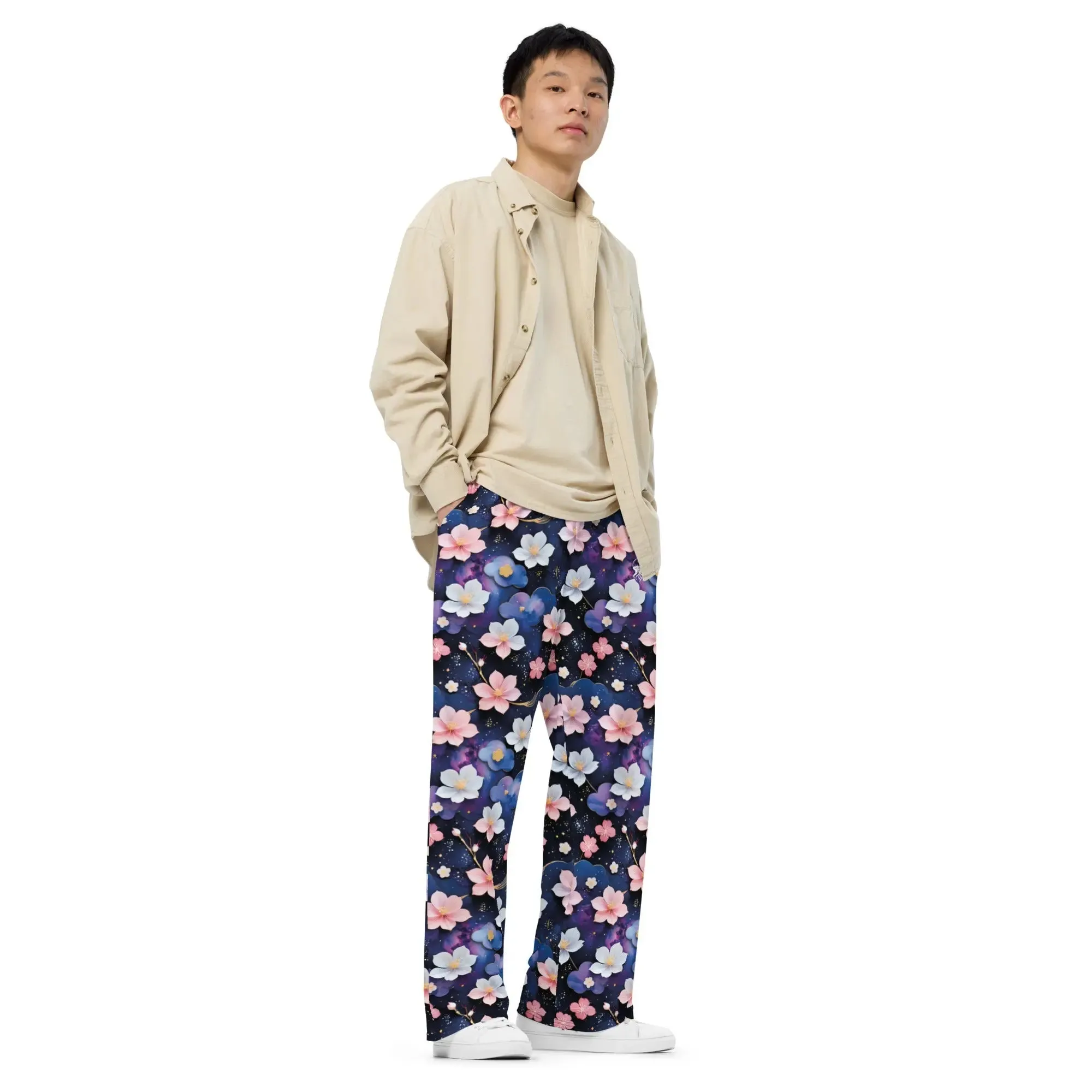 Wide-leg pants - Midnight Sakura