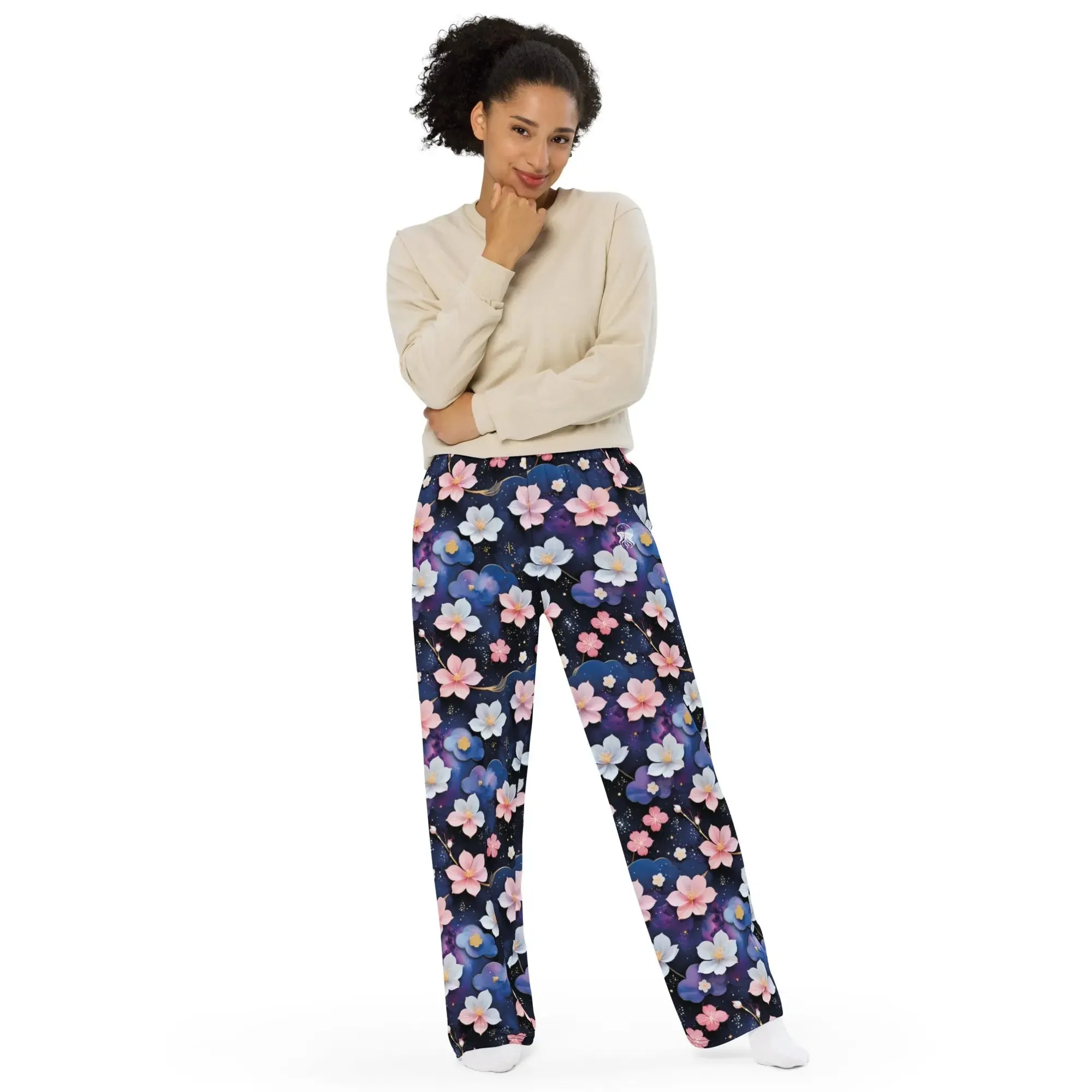 Wide-leg pants - Midnight Sakura