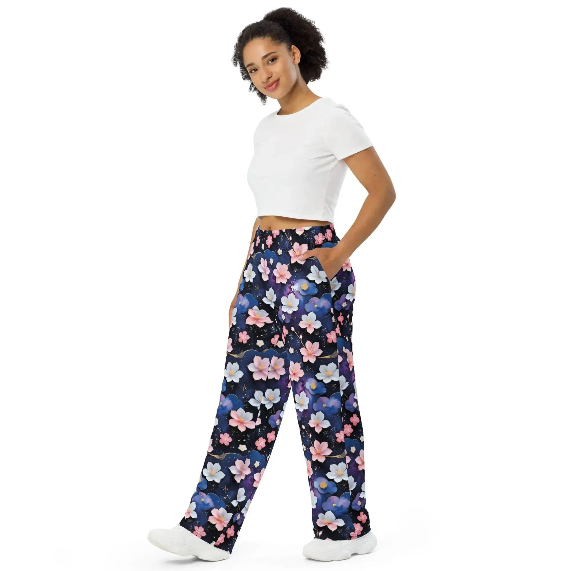 Wide-leg pants - Midnight Sakura