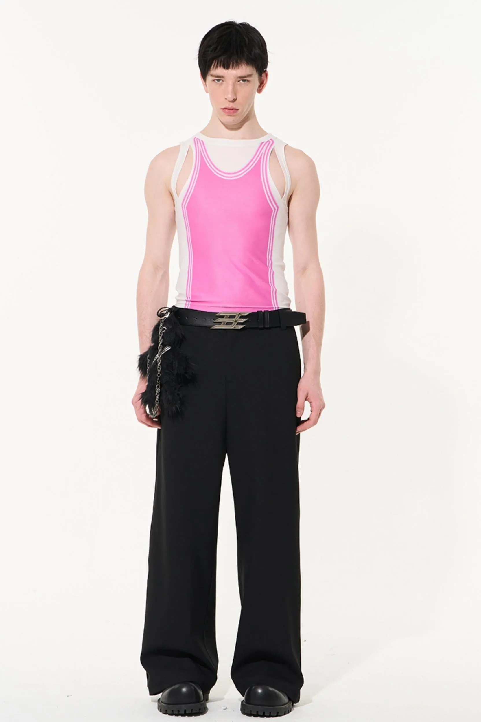 Wide-Leg Suit Pants