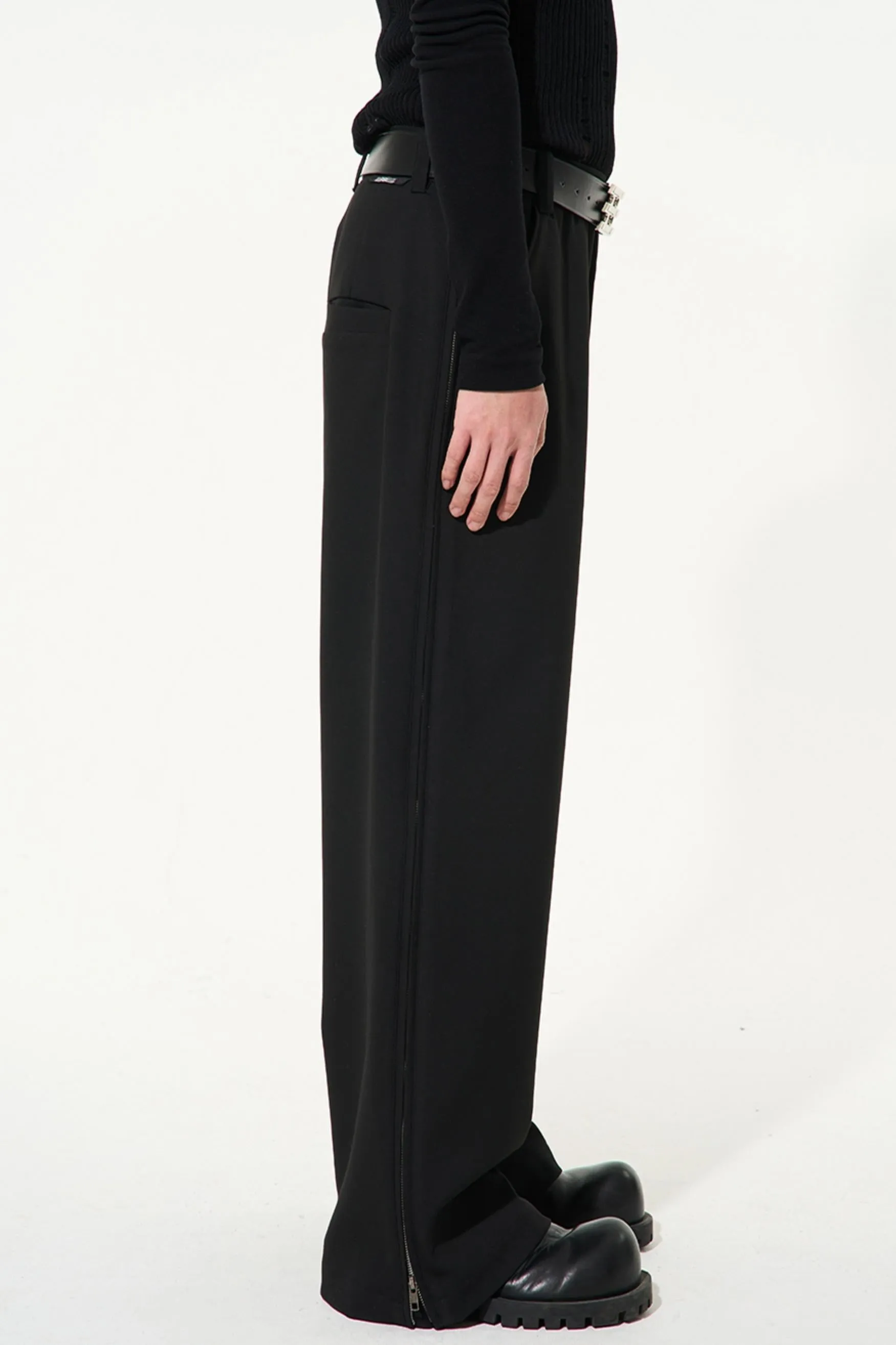 Wide-Leg Suit Pants
