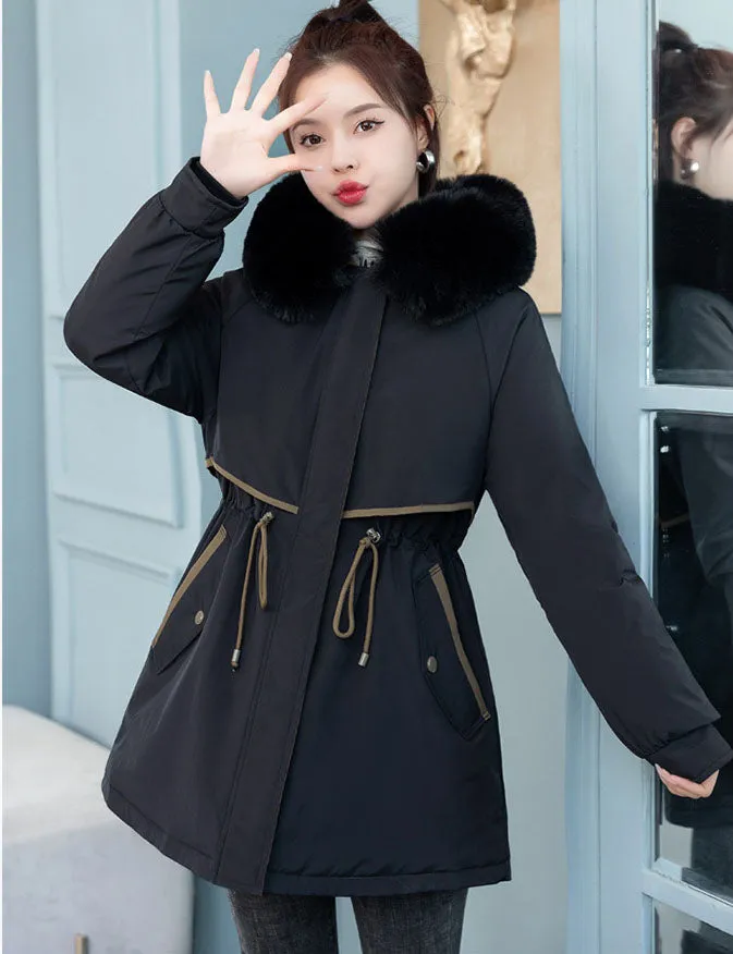 Windproof 3-in-1 Hip-length Pea Coat with Stain-resistant Fabric