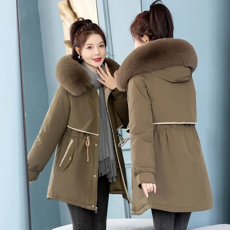 Windproof 3-in-1 Hip-length Pea Coat with Stain-resistant Fabric