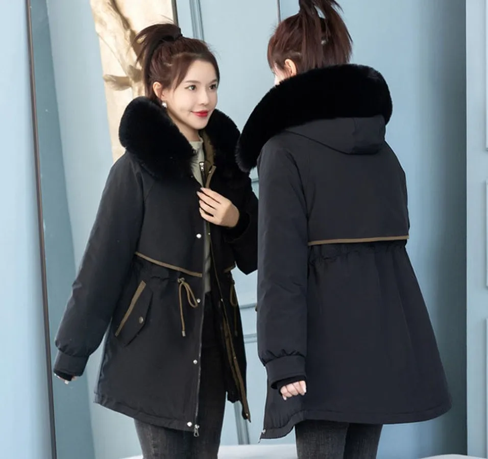 Windproof 3-in-1 Hip-length Pea Coat with Stain-resistant Fabric
