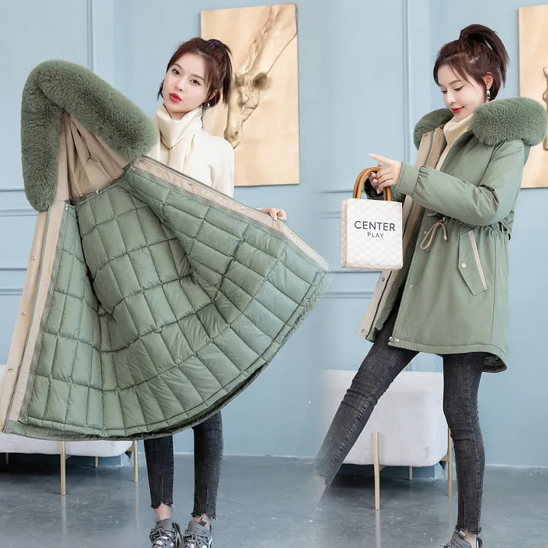Windproof 3-in-1 Hip-length Pea Coat with Stain-resistant Fabric