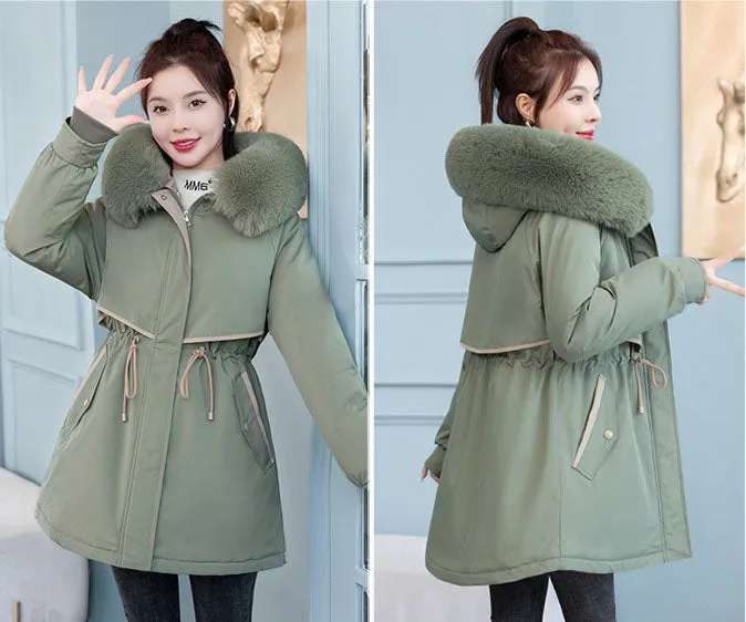 Windproof 3-in-1 Hip-length Pea Coat with Stain-resistant Fabric