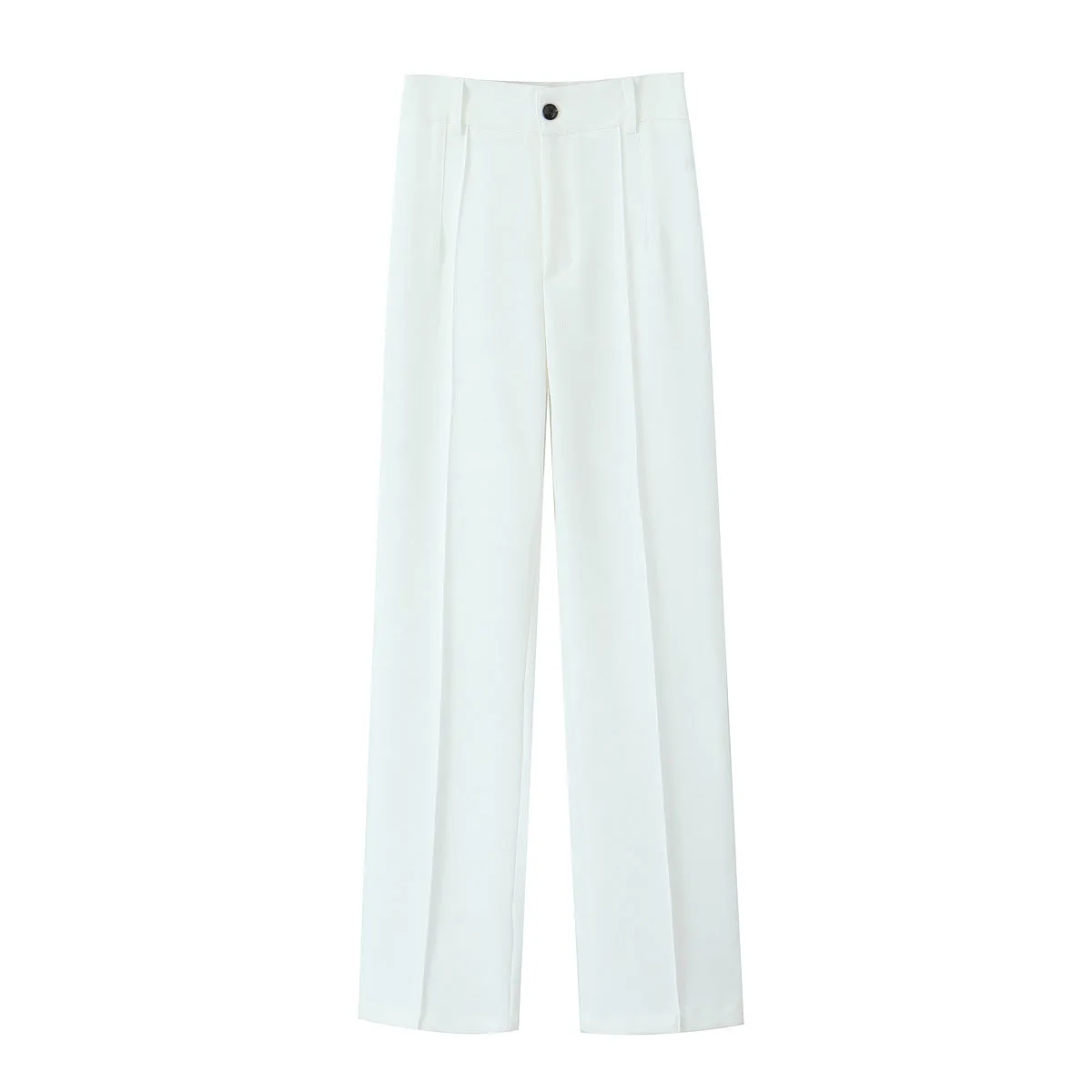 Women Clothing Spring Buttons Pleated Casual Pants Women Spring Women.
