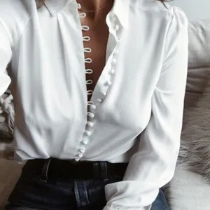 Women Loose Button T-shirts