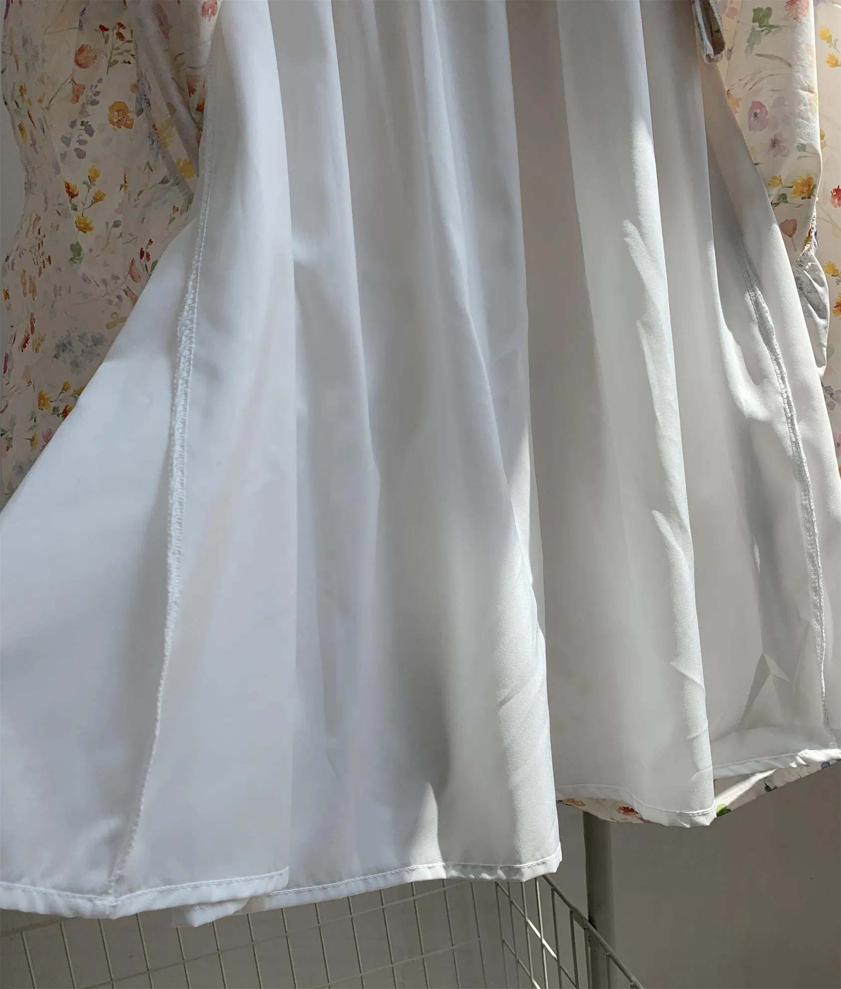 Women's A-Line Floral Print Skirt with Elastic Waist