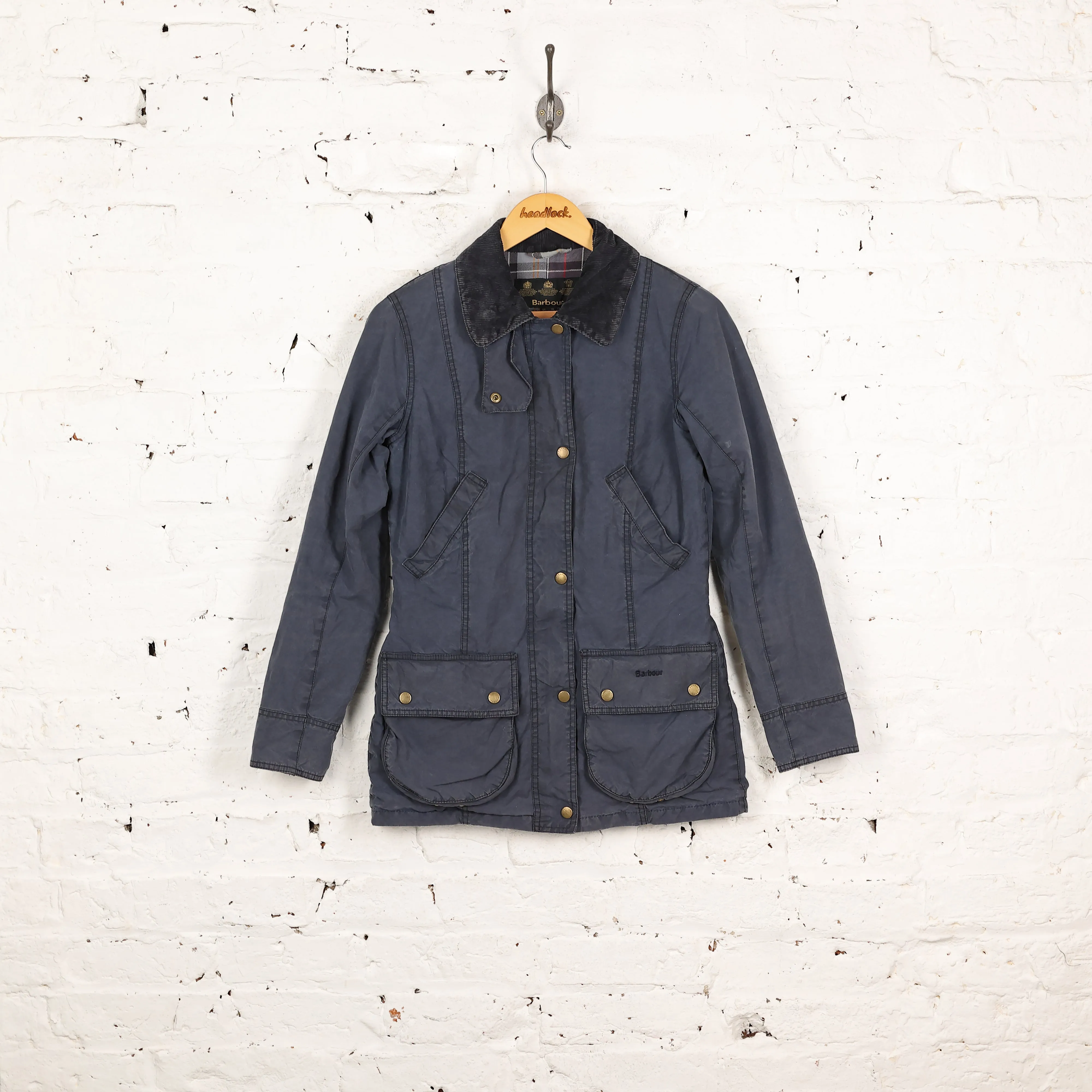 Women's Barbour Beadnell Wax Jacket - Blue - Women's S