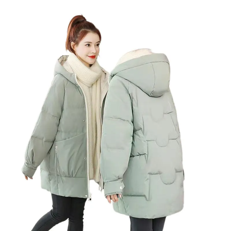 Women's Down Cotton-padded Jacket Mid-length Winter