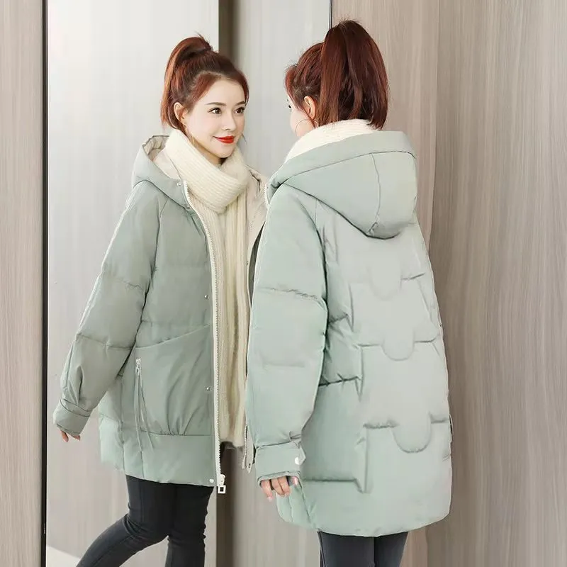 Women's Down Cotton-padded Jacket Mid-length Winter