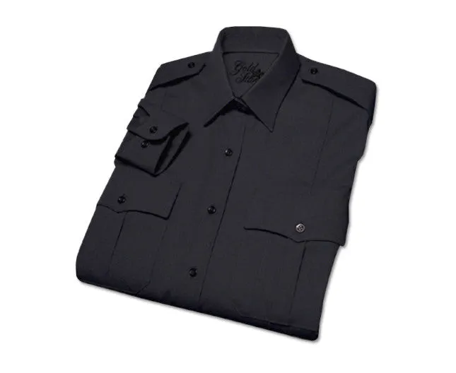 WOMEN'S L/S AMERICAN STYLE MILITARY SHIRT, DARK NAVY
