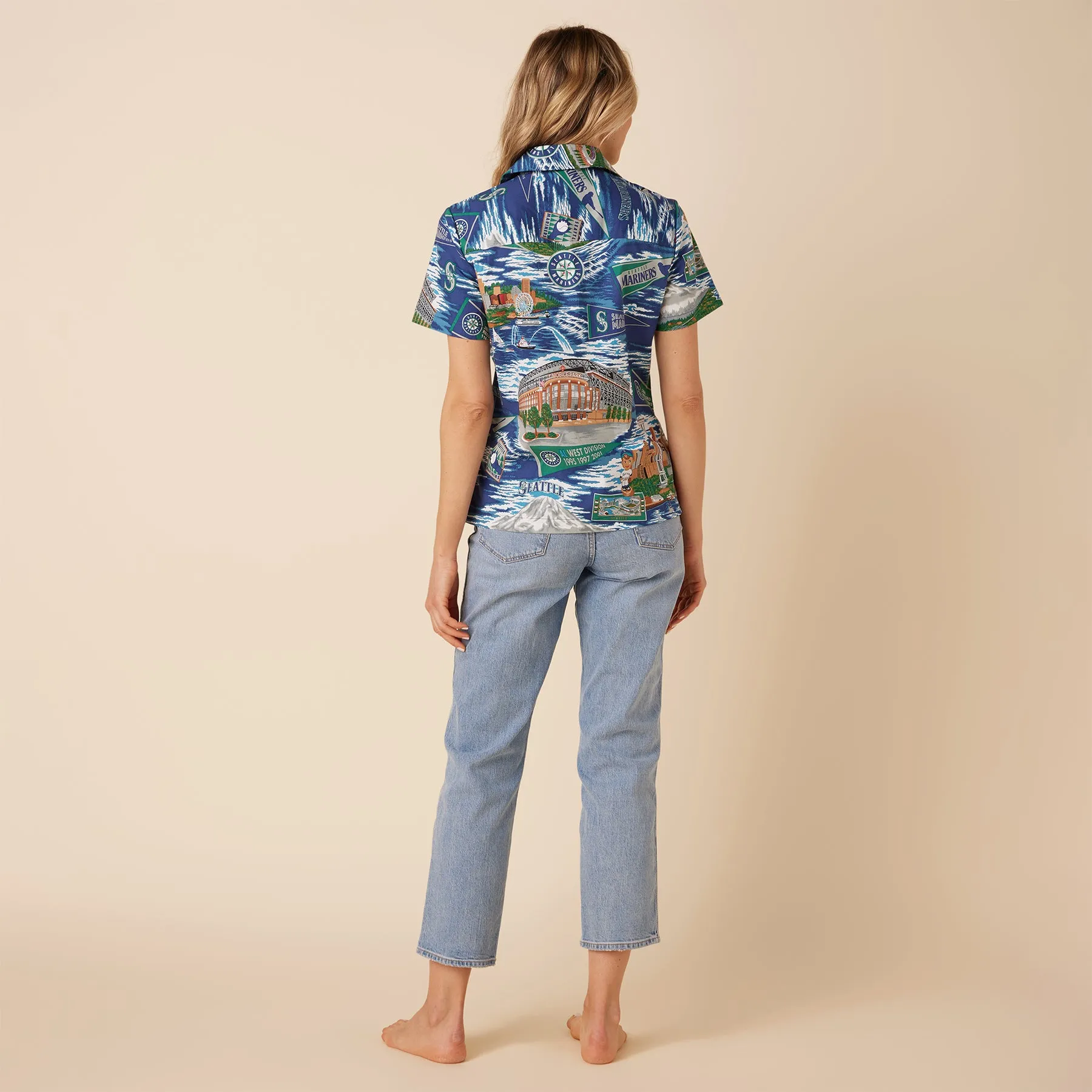 WOMEN'S SEATTLE MARINERS SCENIC CAMP SHIRT
