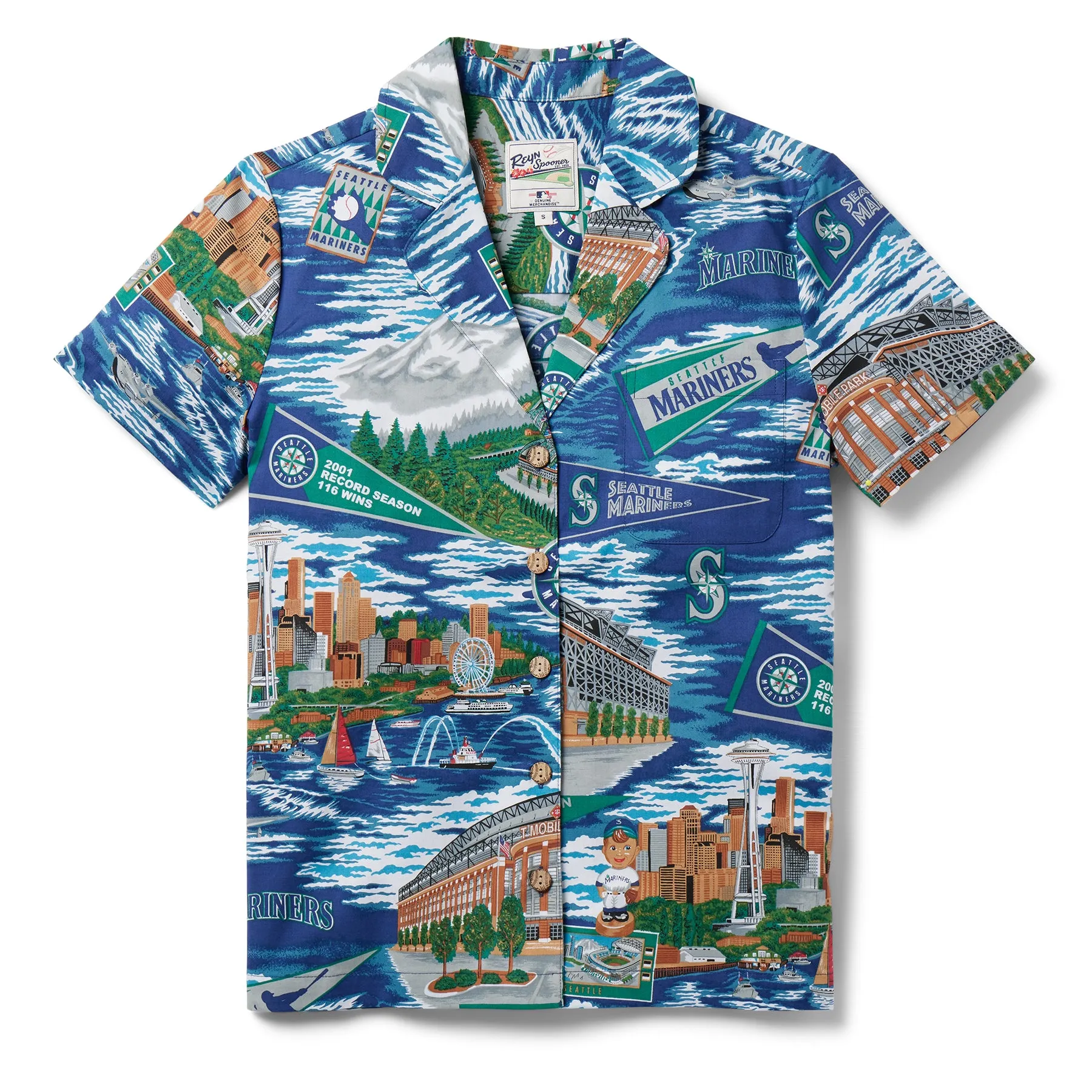 WOMEN'S SEATTLE MARINERS SCENIC CAMP SHIRT
