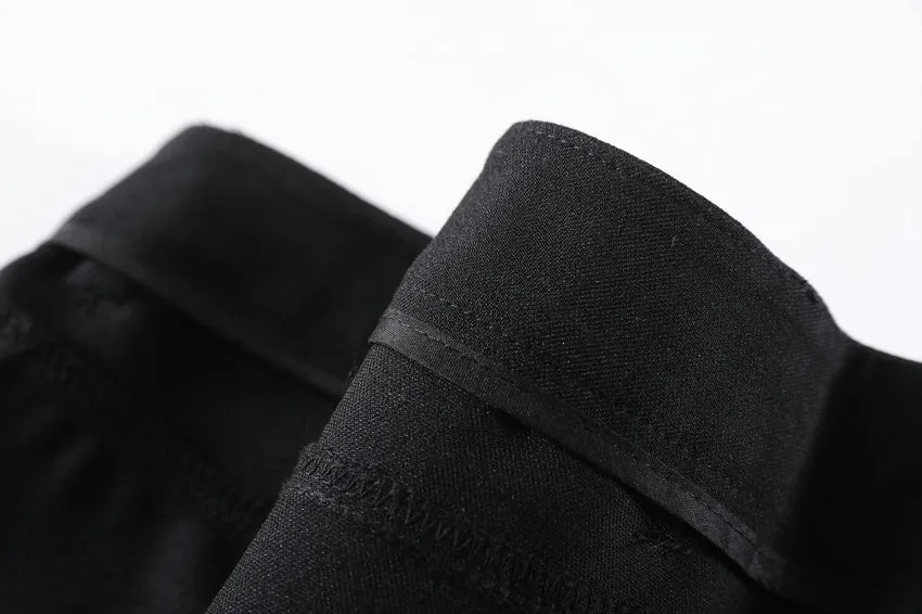Women's Solid Wide-Leg Pleated Trousers for a Chic Look