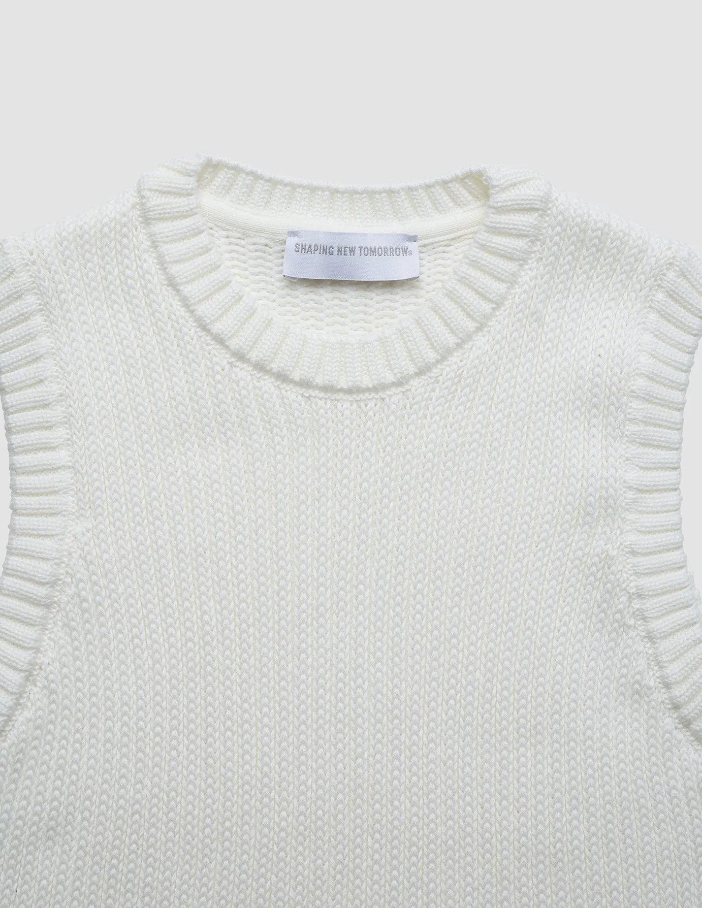 Women's Structured Knit Top Off White