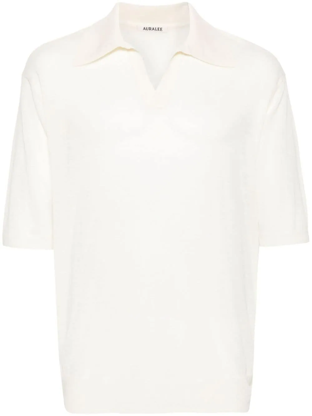 Wool and silk blend polo shirt