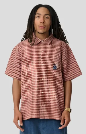 X-LARGE DYNAMITE S/S BUTTON UP SHIRT - RED