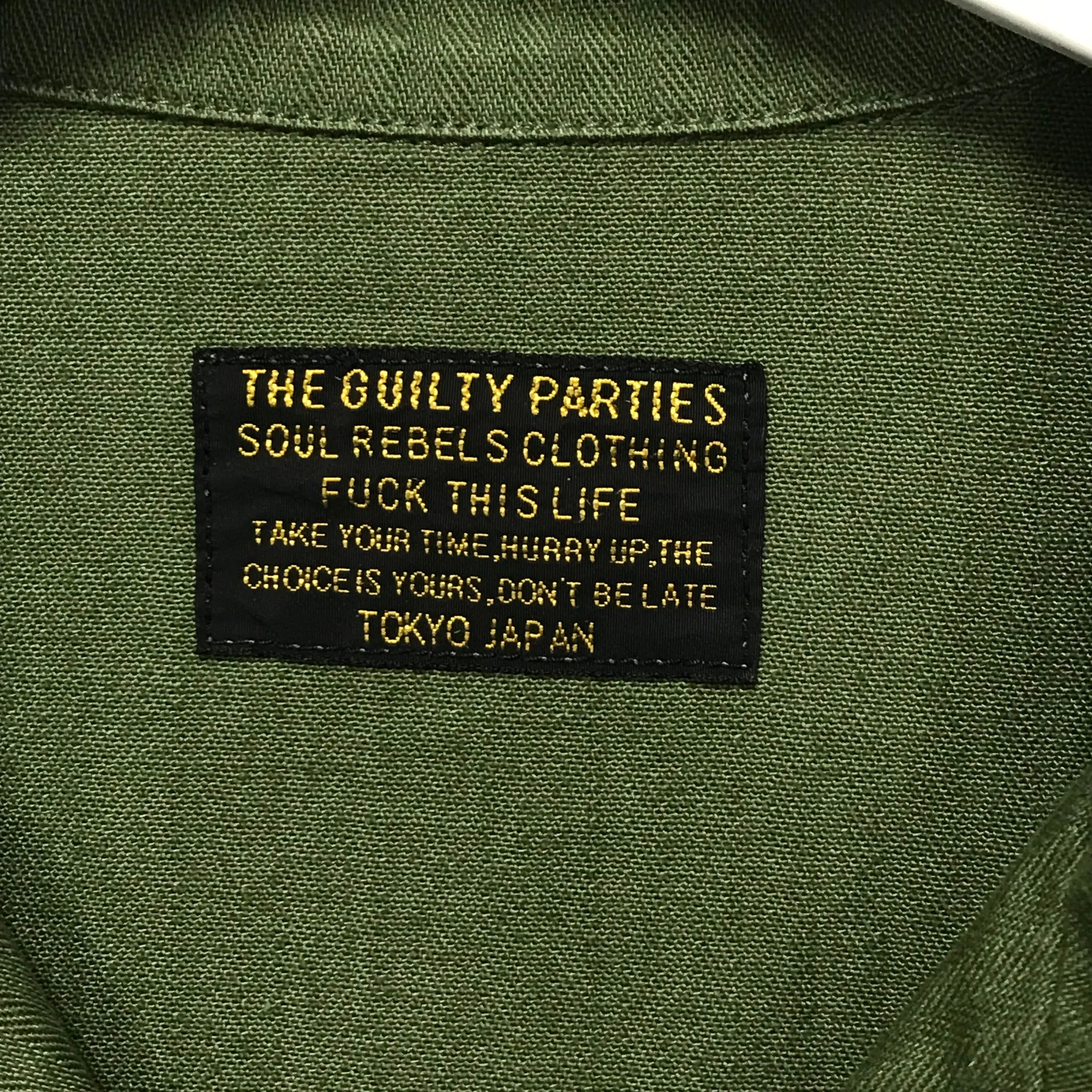[XL]  Wacko Maria Guilty Parties Paradise Herringbone Cotton BDU Shirt