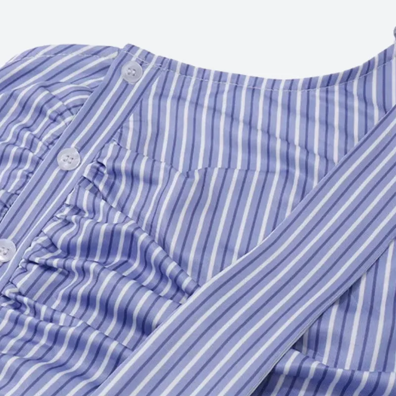 Y2K Button-Up Necktie Top