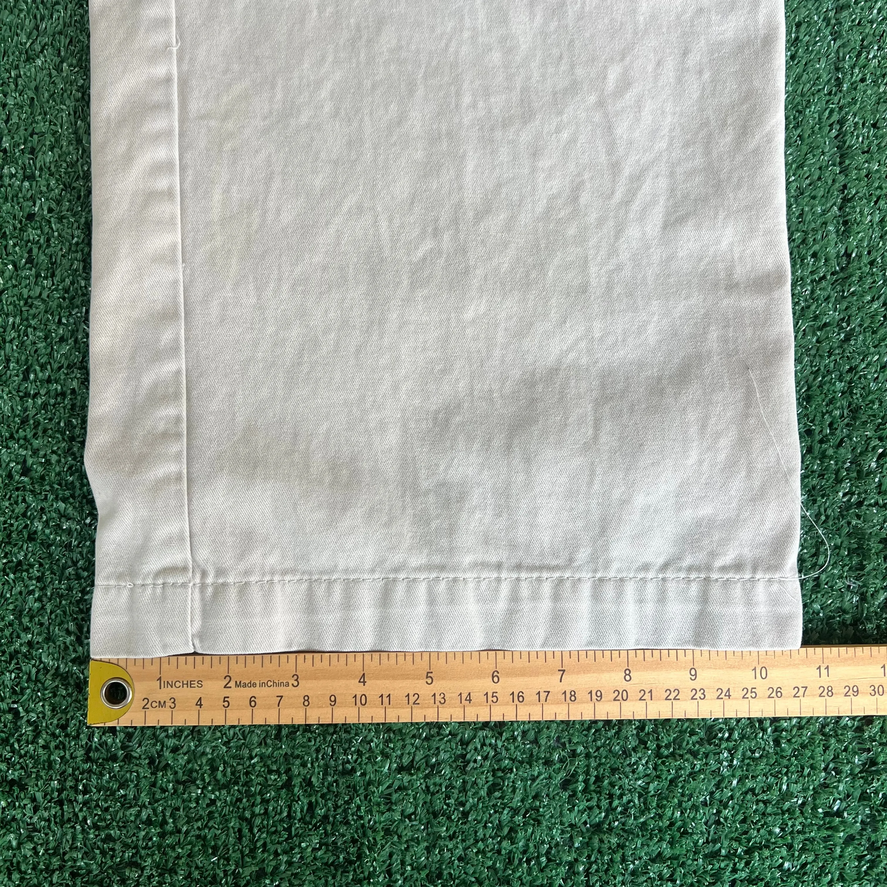 Y2K Old Navy Light Khaki Cargo Wide-Leg Baggy Pants - 39x31.5" 21" Opening