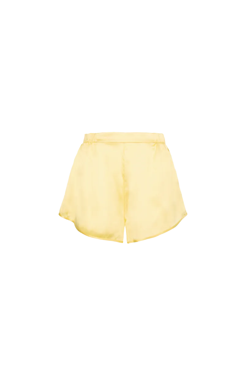 YARI: BUTTER COLOR ORGANIC SILK SHORTS | SAMPLE
