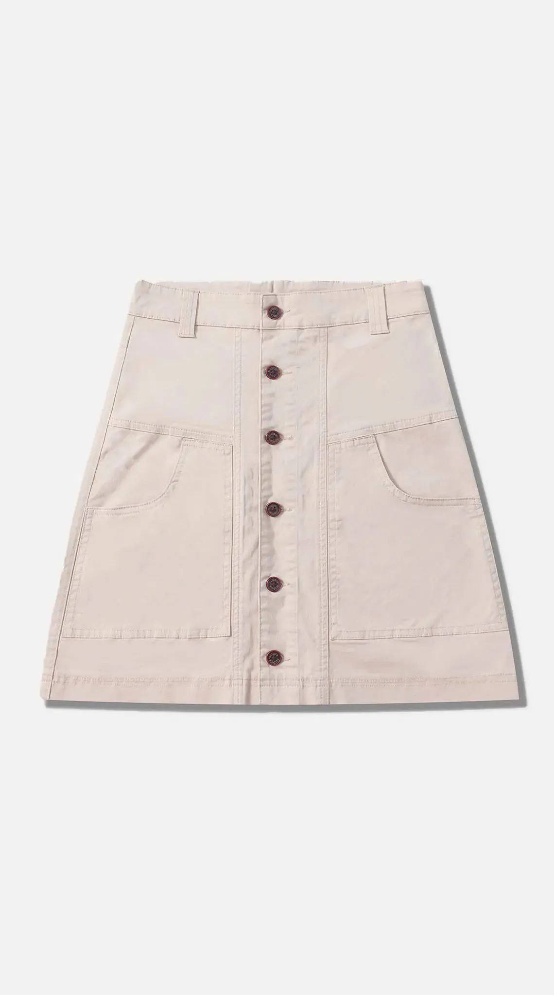 Yarra A-Line Denim Skirt - Ecru